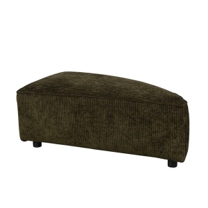 Taburet verde padure din textil 60x100 cm Hunter Right Zuiver