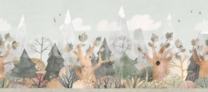 Tapet multicolor din hartie Woodland Tales Rebel Walls