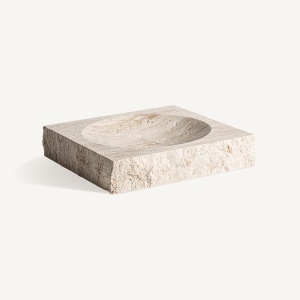 Tava decorativa bej din marmura 28x28 cm Tetbury Vical Home