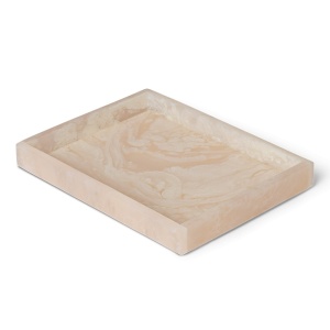 Tava dreptunghiulara bej perla din fibre naturale 15x20 cm Mist Ferm Living