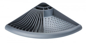 Uscator pentru vase gri din fibre sintetice 35x50 cm Eck Dish Wenko