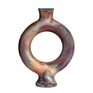 Vaza decorativa aramie din ceramica 32 cm Raku Versmissen