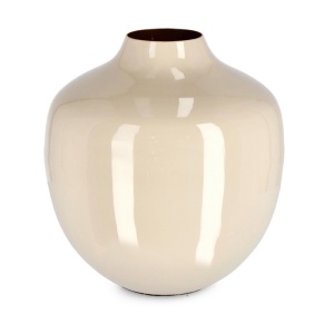 Vaza decorativa bej din metal 28 cm Velma Bizzotto