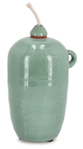 Vaza decorativa verde din ceramica 19 cm Esma Bizzotto
