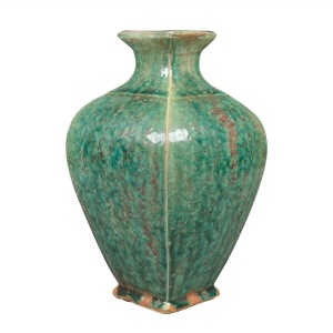 Vaza decorativa verde din ceramica 26 cm Aya Versmissen