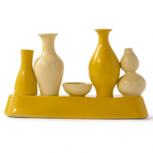 Vaza galbena din portelan 25 cm Shanghai Pols Potten