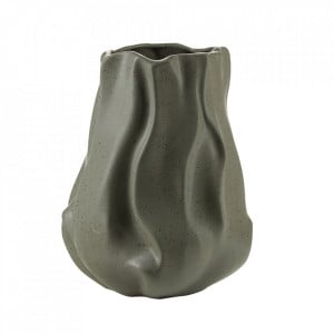 Vaza gri din ceramica 27 cm Flores Bahne
