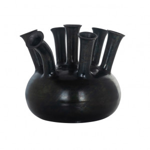 Vaza neagra din aluminiu 38 cm Yona Richmond Interiors