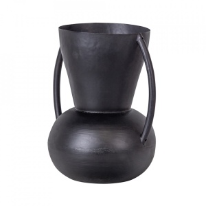 Vaza neagra din metal 44 cm Siep Woood