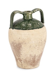 Vaza verde/maro din ceramica 33 cm Rune Bizzotto