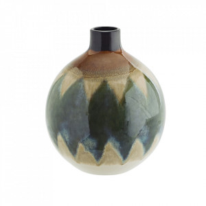 Vaza verde/multicolora din ceramica 16 cm Olossa Madam Stoltz