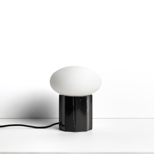 Veioza alba/neagra din marmura 20 cm Idela Kave Home