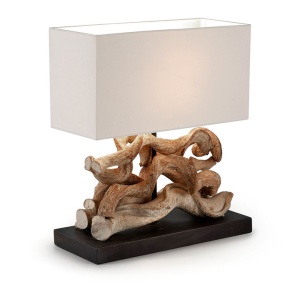 Veioza din lemn maro 42 cm Comet Kave Home