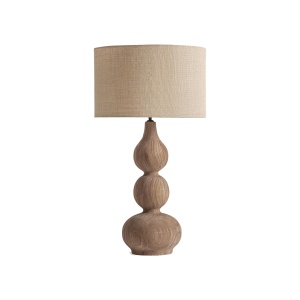 Veioza maro/crem din lemn 84 cm Touches Vical Home