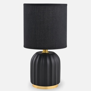 Veioza neagra/aurie din ceramica 27 cm Stolowa Zuma Line