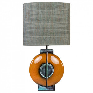 Veioza portocalie/albastra din ceramica 65 cm Irins Versmissen