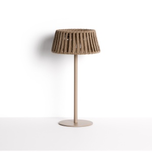 Veioza solara pentru exterior bej din metal 30 cm Aldet Kave Home