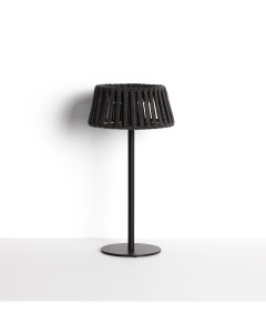 Veioza solara pentru exterior neagra din metal 30 cm Aldet Kave Home