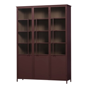 Vitrina rosu burgund din metal 200 cm Exhibit XL 3 Woood