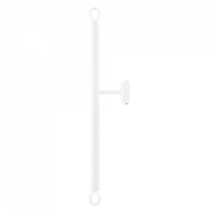 Aplica alba din metal cu 2 becuri Tubo Quiet Object