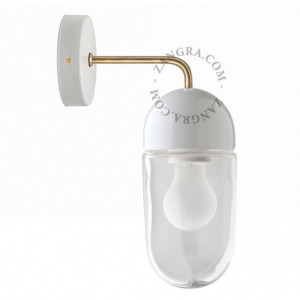 Aplica alba din metal Warren Clear Zangra