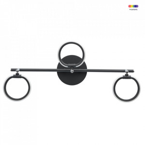 Aplica neagra/alba din metal si silicon cu 3 LED-uri Galaxy MW Glasberg