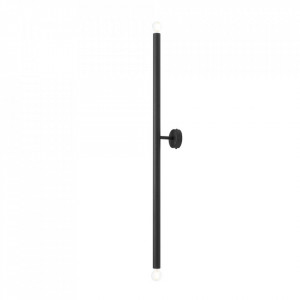 Aplica neagra din metal cu 2 becuri Tubo L Aldex