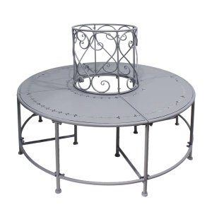 Banca exterior mov/gri din metal 123 cm Belle Époque Tree Esschert Design