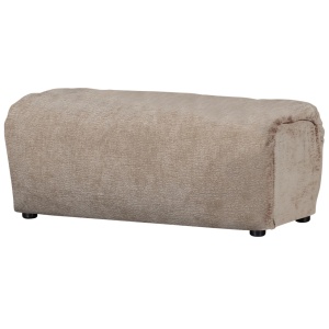 Bancheta bej nisipiu din textil 91 cm Baggy 3D Chenille Woood