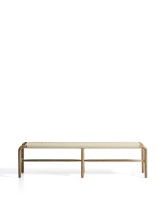 Bancheta exterior ecru din lemn 180 cm Alipa Kave Home