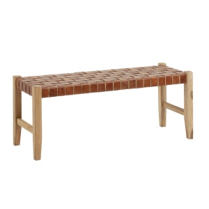 Bancheta maro din lemn 120 cm Calixta Kave Home