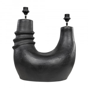 Baza pentru veioza neagra din ceramica cu 2 becuri 55 cm Denise Versmissen