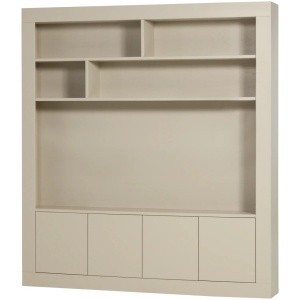 Biblioteca gri din lemn 229 cm Wallcover Woood