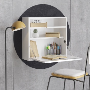 Birou pentru perete alb Optimum The Home Collection