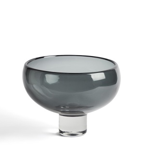 Bol decorativ gri din sticla 31 cm Sirau Kave Home