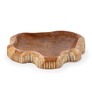 Bol decorativ maro din lemn 30x30 cm Classico Thai Natura