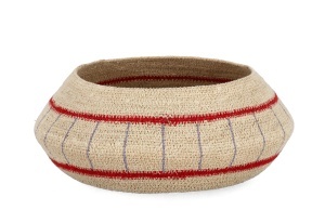 Bol decorativ multicolor din fibre naturale 20 cm Ninh Bizzotto