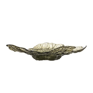 Bol decorativ verde din sticla 29x38 cm Aiku Bloomingville