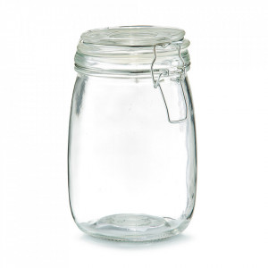 Borcan cu capac transparent din sticla 1000 ml Pulse Zeller