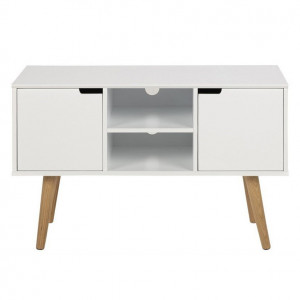 Bufet inferior alb din MDF si lemn 96 cm Mitra Ivi Actona Company