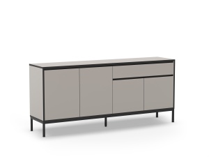 Bufet inferior crem/negru din metal 180 cm Lorenza The Home Collection