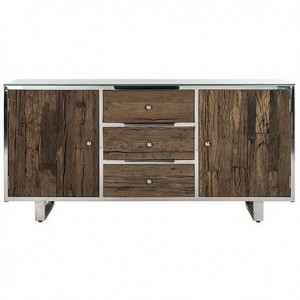 Bufet inferior maro/argintiu din lemn si inox 172 cm Kensington Richmond Interiors