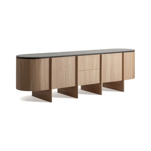Bufet inferior maro din lemn 240 cm Nara Legs Vical Home
