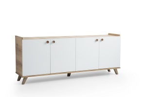 Bufet inferior maro stejar/alb 180 cm Sumer The Home Collection