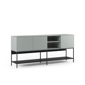 Bufet inferior verde/neagra din metal 180 cm Amira The Home Collection