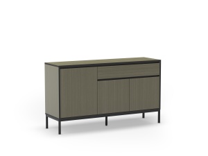 Bufet inferior verde/negru din metal 140 cm Lorenza The Home Collection