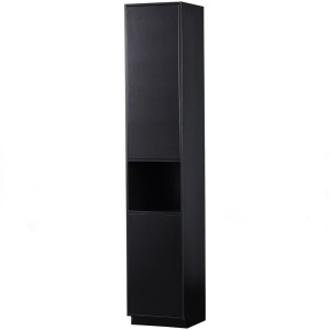 Bufet negru din lemn 210 cm Slim Finca Woood