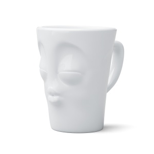 Cana alba din ceramica 350 ml Kissing Tassen