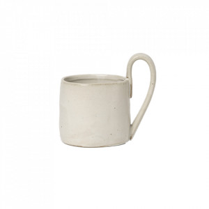 Cana alba din ceramica 360 ml Flow Speckle Ferm Living
