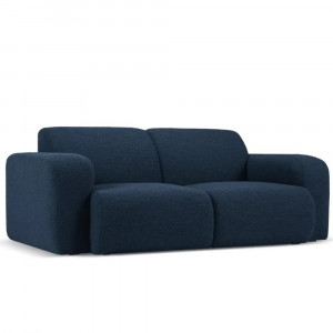 Canapea albastra din textil pentru 2 persoane Molino Boucle Micadoni